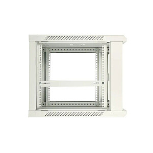 Шкаф подвесной стеллажный 9U 600x600, серый, двери металлические