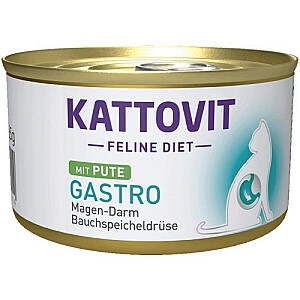 KATTOVIT Feline Diet Gastro Turkey - mitrā barība kaķiem - 85g