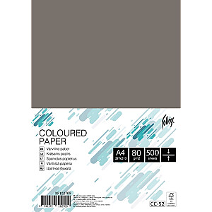 Цветная бумага College А4, 80г/м², 500 листов, CC52, Серебристый серый