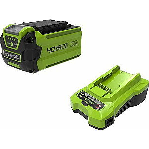 Greenworks 40V komplekts 2A lādētājs + GSK40B4 4Ah akumulators JAUNS