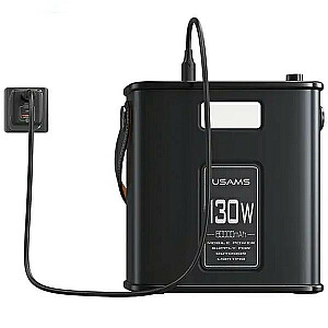 Powerbank 80000mAh 130W 2xUSB-C 3xUSB-A PD QC 3.0 Fast Charge + kabelis USB-C/USB-C 100W 2m