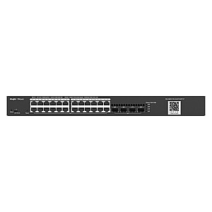 Tīkla slēdzis Ruijie Networks RG-NBS3100-24GT4SFP-P Pārvaldīts L2 Gigabit Ethernet (10/100/1000) Power over Ethernet (PoE) Melns