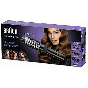 Braun Satin Hair 3 AS 330 Warranty 24 month(s), Number of heating levels 2, Ceramic heating system, 400 W, Black, Blue, Lilac