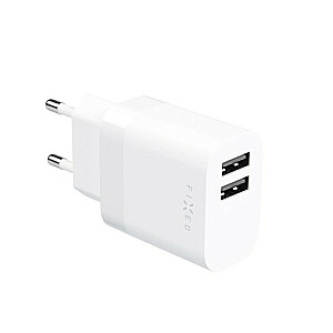 FIXED Dual USB Travel Charger 17W, White Fixed
