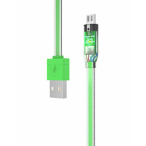 Hoco Universal Micro Usb LED Touch UPM07 Зеленый