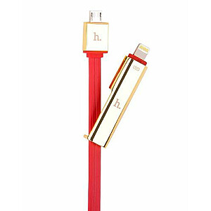 Hoco Universal UPL14 Lipstick series charging cable to in one (apple with micro usb) sarkans
