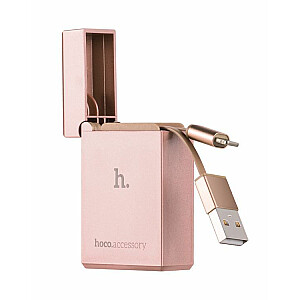 Зажигалка Hoco Apple UPL17 розовое золото