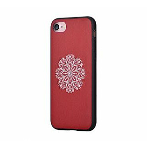Чехол Devia Apple iPhone 7/8 с цветочной вышивкой, красный