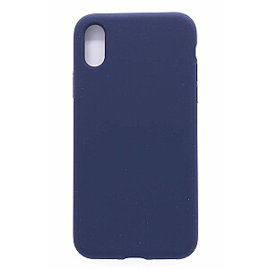 Мягкий на ощупь силиконовый чехол Evelatus для Apple iPhone X Premium Темно-синий