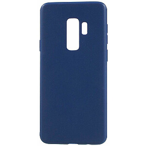 Мягкий на ощупь силиконовый чехол Evelatus для Samsung Galaxy S9 Plus премиум-класса темно-синий