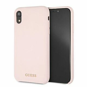 Guess Apple iPhone XR Silicone Gold Logo Light Pink