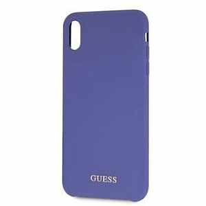 Guess Apple iPhone XR Silicone Cover Gold Logo Purple