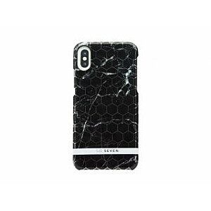 Чехол SoSeven для Apple iPhone X/XS Milan, шестиугольный, мраморный, черный
