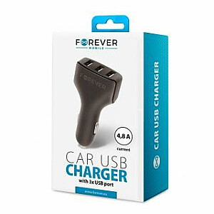 Forever Universal Triple USB car charger CC-05 4.8A Black