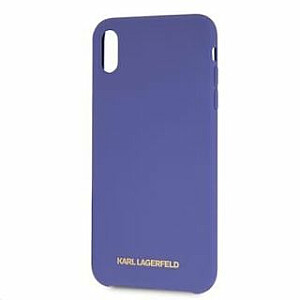 Karl Lagerfeld Apple iPhone XS Max Gold Logo Silicone Case Violet