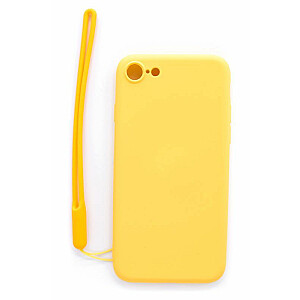 Evelatus - Мягкий силиконовый чехол с ремешком для iPhone 7/8/SE2020/SE2022, желтый