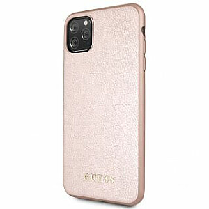 Guess Apple iPhone 11 Pro Max Переливающийся жесткий футляр из искусственной кожи розового золота