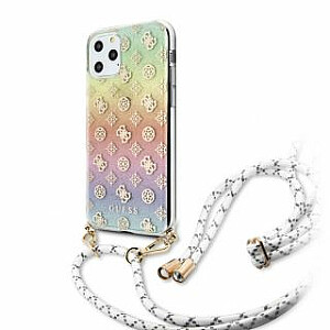 Guess Apple iPhone 11 Pro Iridescent HC Cord Peony Electroplated Multi Color