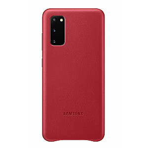 Samsung - Galaxy S20 Leather Cover case Red
