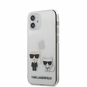 Карл Лагерфельд Apple iPhone 12 mini 5,4 дюйма ПК/ТПУ Чехол Karl & Choupette Прозрачный