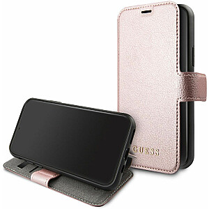 Guess Apple iPhone 12/12 Pro 6.1 Iridescent Book Case Pink