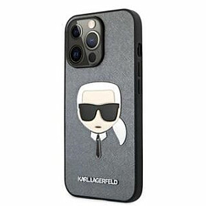 Karl Lagerfeld Apple iPhone 13 Pro Saffiano Karl Head Case Silver