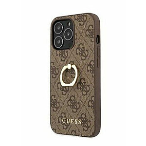 Чехол Guess Apple iPhone 13 Pro PU 4G Ring Case Brown