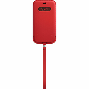 Кожаный чехол для Apple 12 Pro Max с MagSafe Red