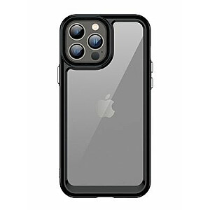 iLike Apple iPhone 13 Pro Max Hard Cover with Gel Frame Transparent Black