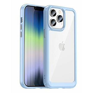 Жесткий чехол iLike Apple iPhone 14 Pro Max с гелевой рамкой, полупрозрачный синий