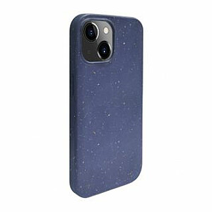 iLike Apple iPhone 13 Silicone plastic case Eco Print Design Blue