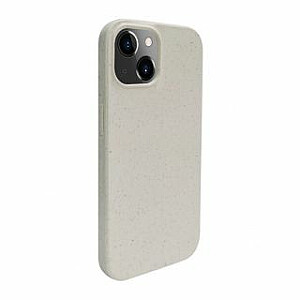 iLike Apple iPhone 14 Silicone plastic case Eco Print Design White