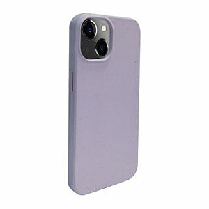 iLike Apple iPhone 14 Silicone plastic case Eco Print Design Flower Purple