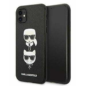 Karl Lagerfeld Apple iPhone 11/ XR 6.1 жесткий футляр Saffiano Ikonik Karl&Choupette Head Black