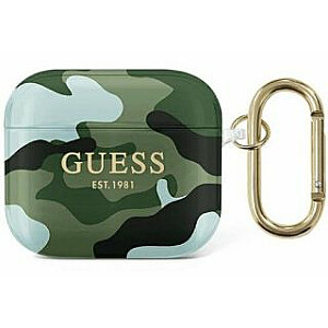 Guess Apple AirPods 3 cover Camo Collection Green on Black