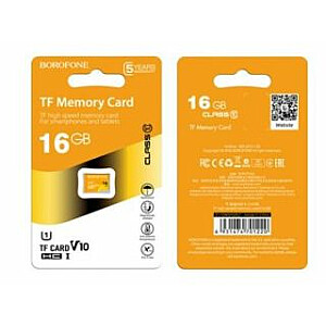 Borofone MICROSD MEMORY CARD 16GB SDHC CLASS10 85MB/S