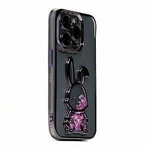 iLike Apple iPhone 14 Pro Silicone Case Print Desire Rabbit Purple