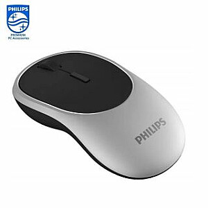 Philips M413 Alloy Surface Wireless Mouse with Built-in Battery 3 btn. 1600/2000 dpi Silver