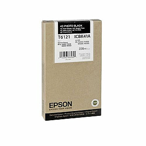 EPSON T612100 Ink cartrige, Photo Black, Singlepack, 220 ml