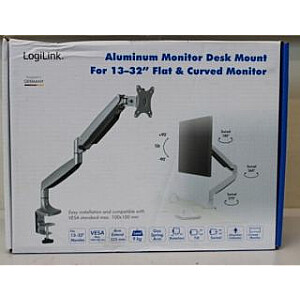 Logilink SALE OUT. BP0042 Monitor Desk mount, 13"-32",gas spring, aluminum Desk Mount BP0042 13-27 " Maximum weight (capacity) 9 kg DAMAGED PACKAGING Silver | | Desk Mount | BP0042 | 13-27 " | Maximum weight (capacity) 9 kg | DAMAGED PACKAGING 
