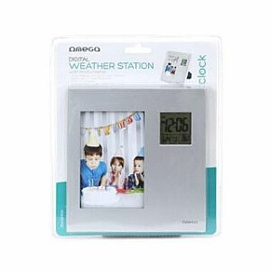 OMEGA Digital Wheather Station with Photo Frame Silver