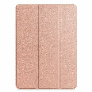 iLike Galaxy Tab A8 10.1 T510 / T515 тройной чехол-подставка из эко-кожи розовое золото