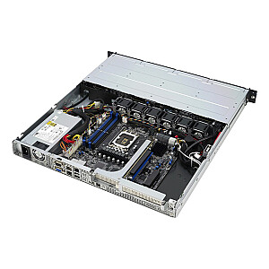 ASUS Rack 1U RS300-E12-PS4/350W Intel C262 LGA1700 95W 4xDDR5 4400/4000/3600 4x3.5"/2.5" 4*SATA/SAS/NVMe 2x Intel I210AT PLUS ports 0350 1x vadība8