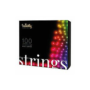 Twinkly Matrix — 500 Pearl RGB LED gaismas, caurspīdīgs kabelis, 1,7 x 7,8 collu F spraudnis