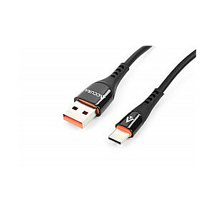 Accura USB-A - USB-C 2.0м резиновый 5В/2А черный