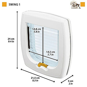 ФЕРПЛАСТ Качели 1 серые - дверца для собак и кошек - 21,5 x 5 x 24см