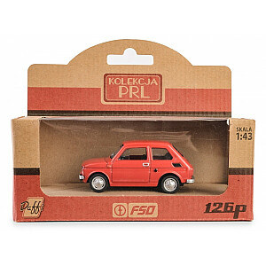 PRL Fiat 126p sarkana automašīna