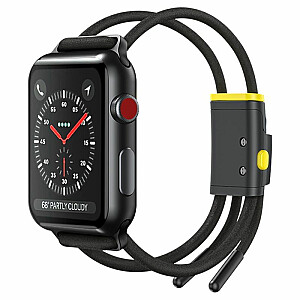Регулируемый спортивный ремешок Baseus Let's Go для Apple Watch 38/40/41 мм Черный Желтый
