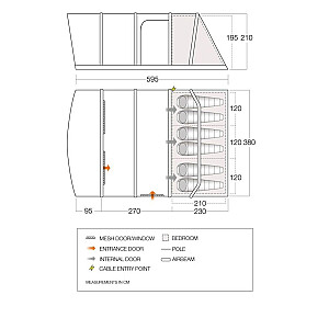 VANGO AETHER 600XL МАРОККАНСКАЯ СИНЯЯ ПАЛАТКА