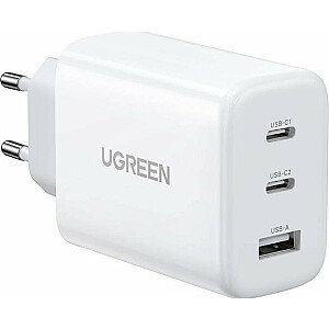 Lādētājs Ugreen UGREEN CD275 sienas lādētājs, 2x USB-C, 1x USB, 65W (balts)